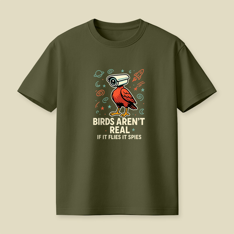 Birds Are Not Real Conspiracy Playful T-Shirt