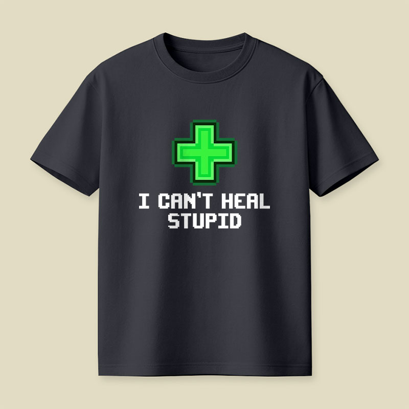 Green Pixel Health Cross Playful T-Shirt