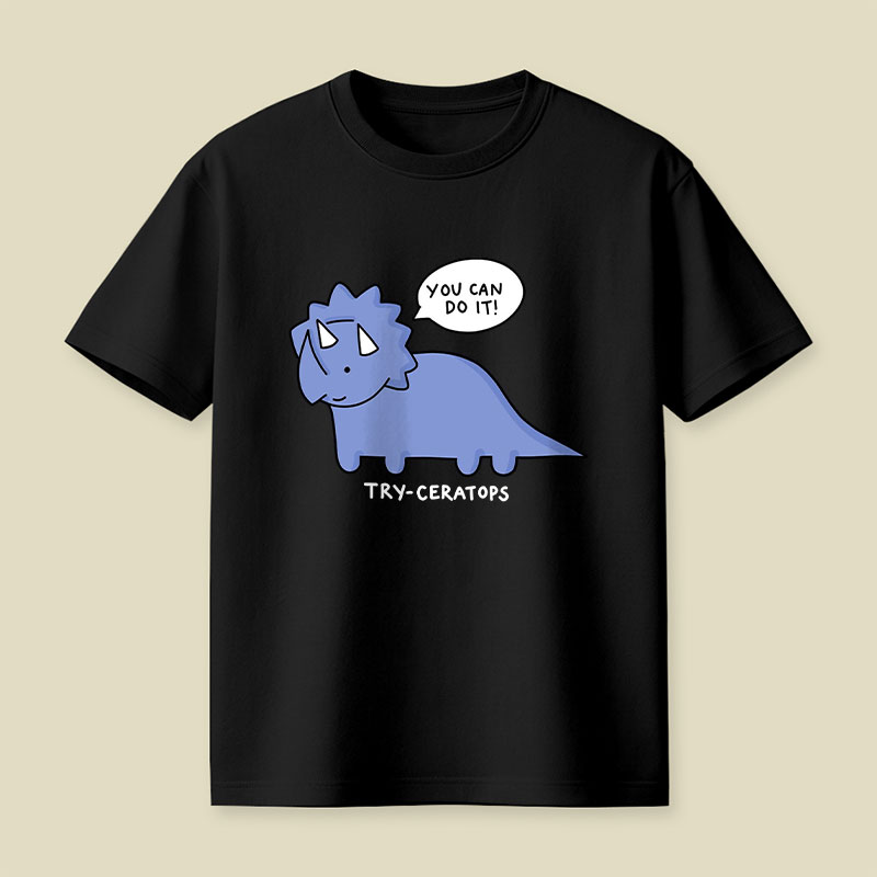 Try-ceratops Playful T-Shirt