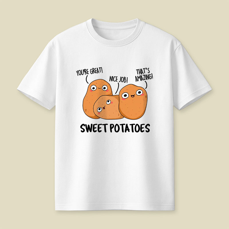 Sweet Potatoes Funny Vegetable Puns Playful T-Shirt