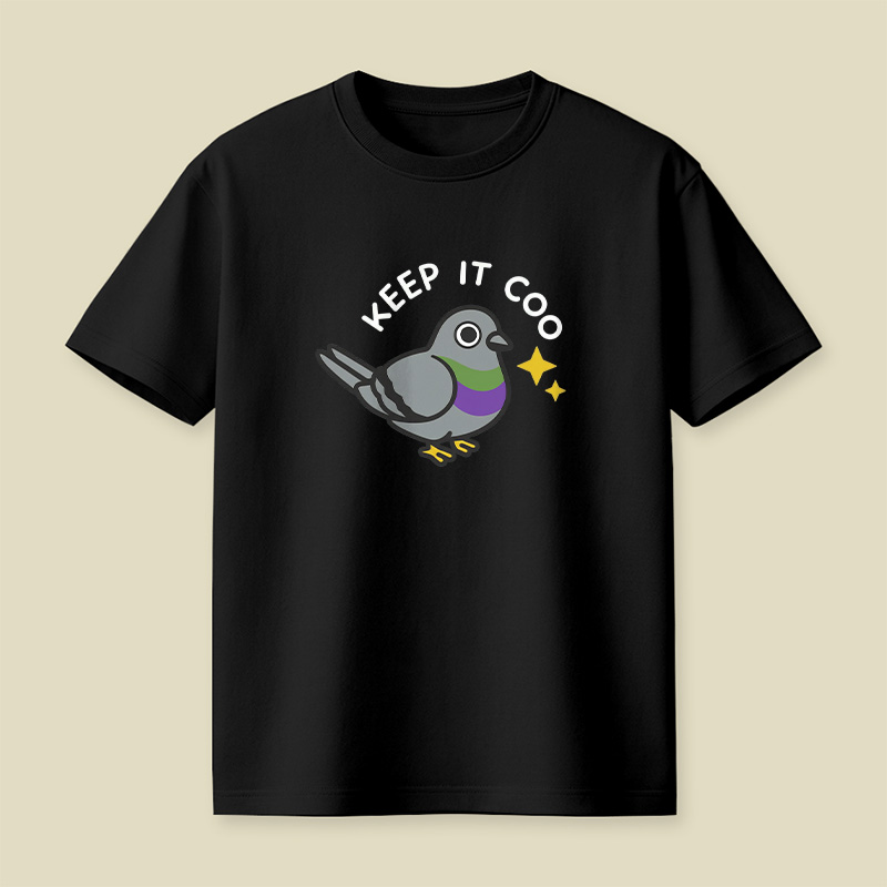 Keep It Coo Cute Pigeon Pun Playful T-Shirt