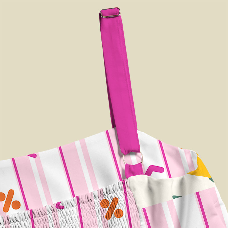 Retro Math Symbol Pink Stripe Playful Maxi Dress