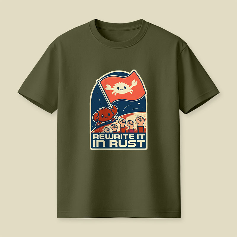 Rewrite It In Rust Funny Programming Playful T-Shirt
