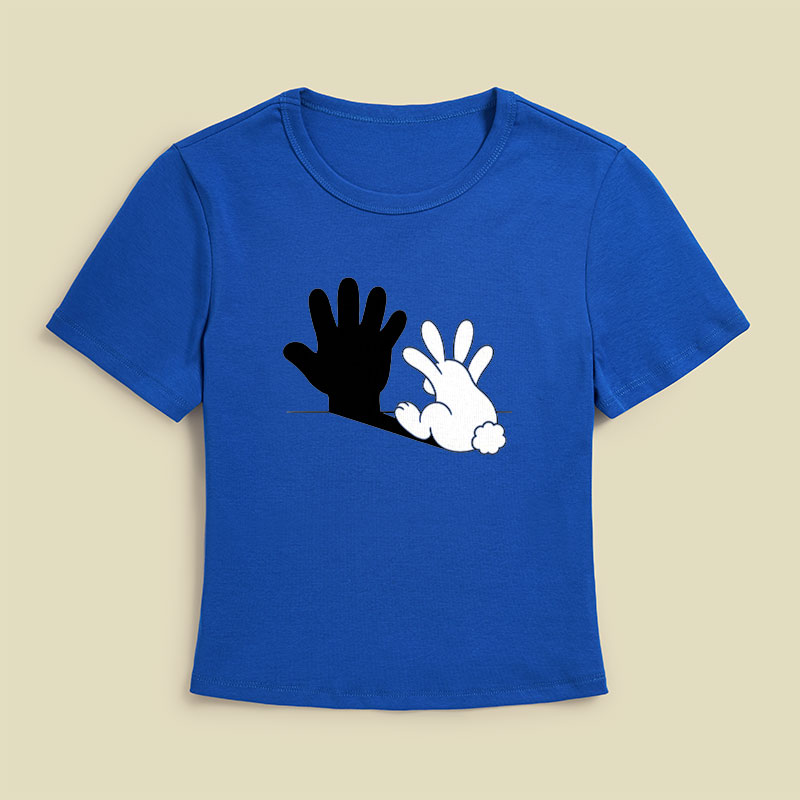 Rabbit Hand Shadow Geek Baby Tee