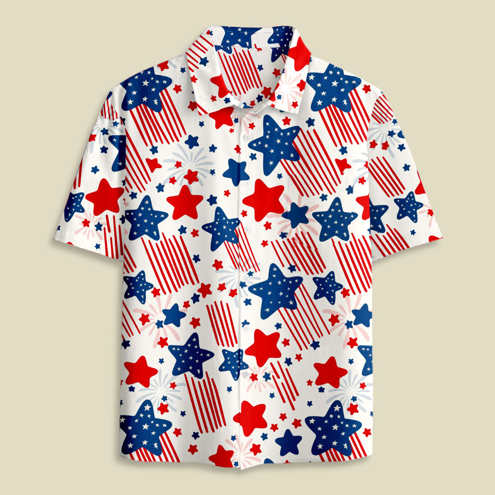 Star-Spangled Sparkler Button Up Pocket Shirt