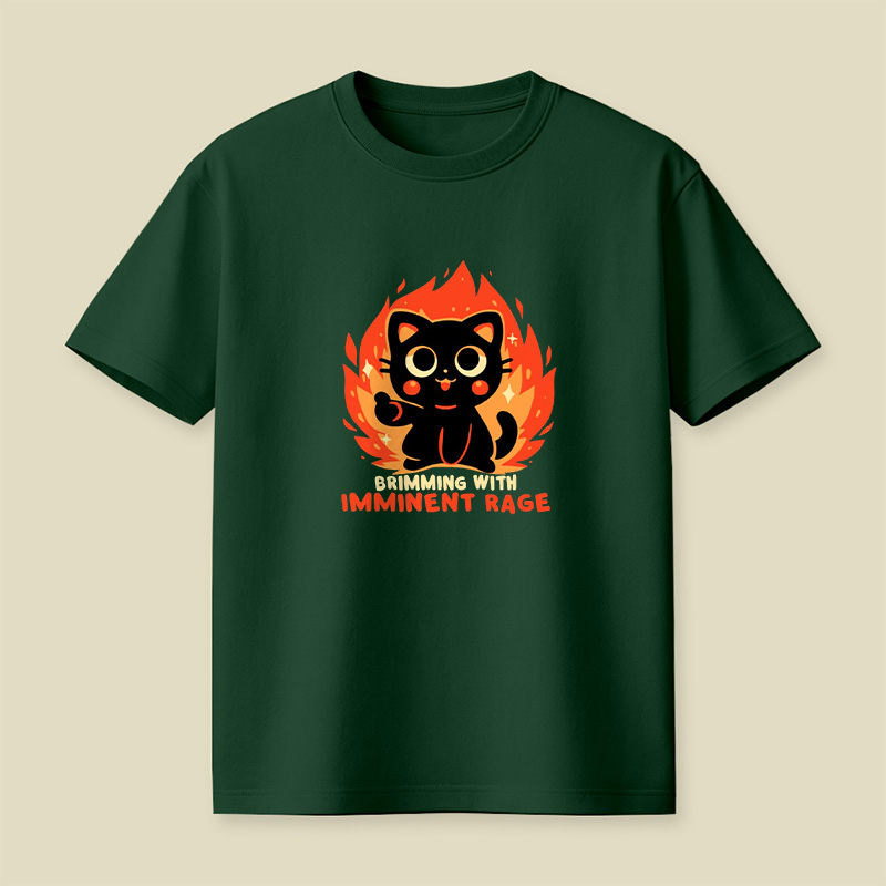 Brimming With Imminent Rage Cat Playful T-Shirt