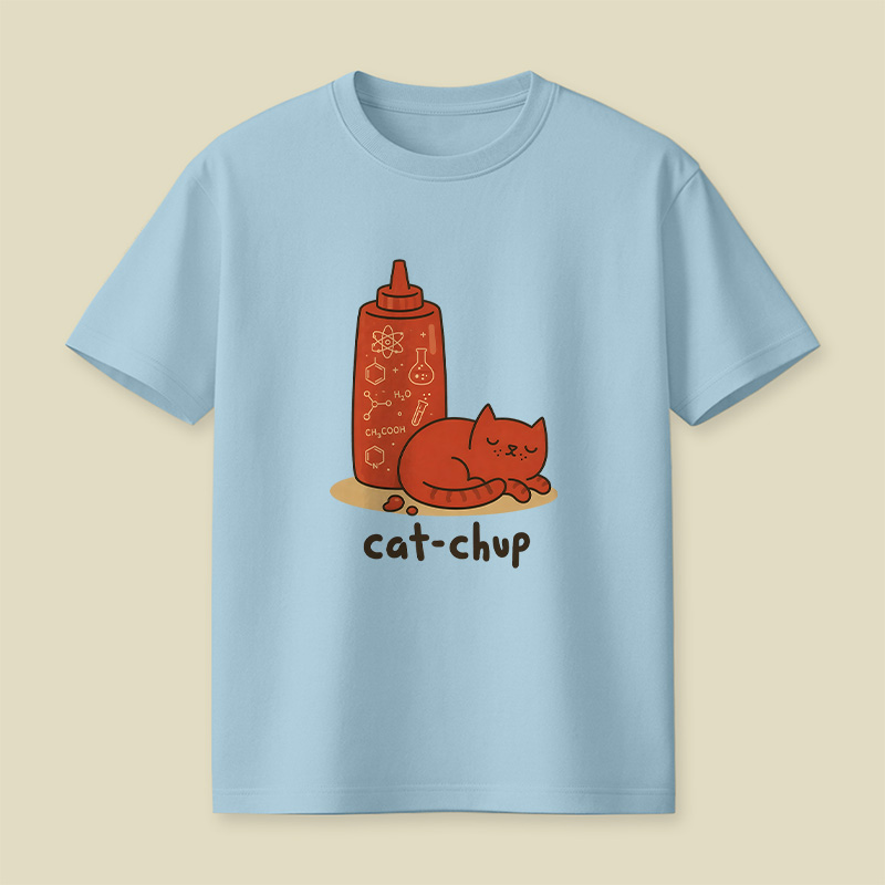 Cat-Chup Ketchup Cat Playful T-Shirt