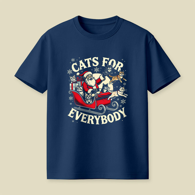 Christmas Cat Santa Cat Lover Playful T-Shirt