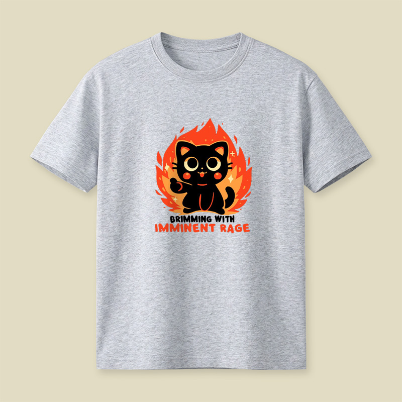 Brimming With Imminent Rage Cat Playful T-Shirt
