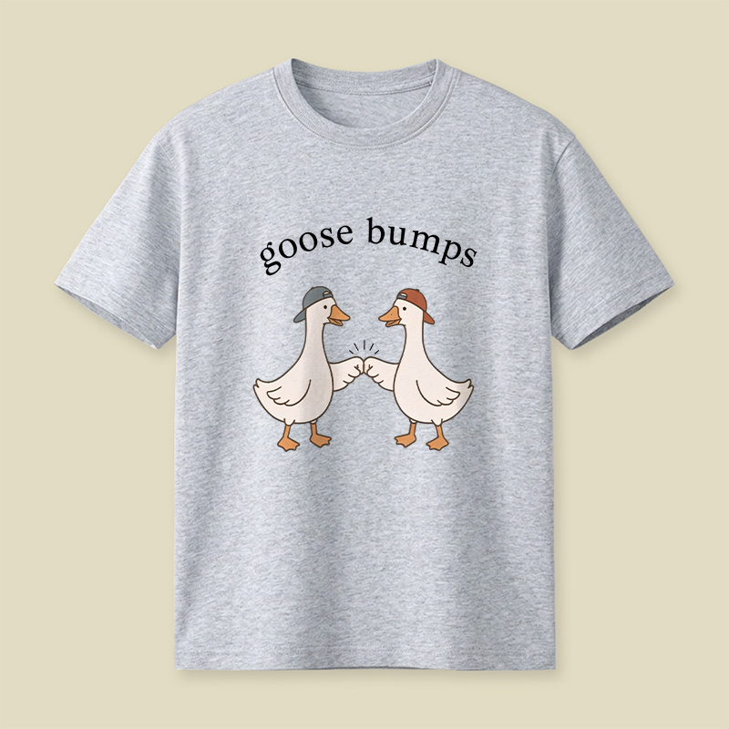 Goosebumps Geese Pun Casual Cap Wearing Playful T-Shirt