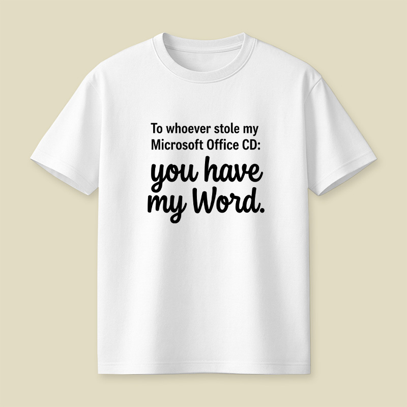 Office CD Pun Nostalgia Playful T-Shirt
