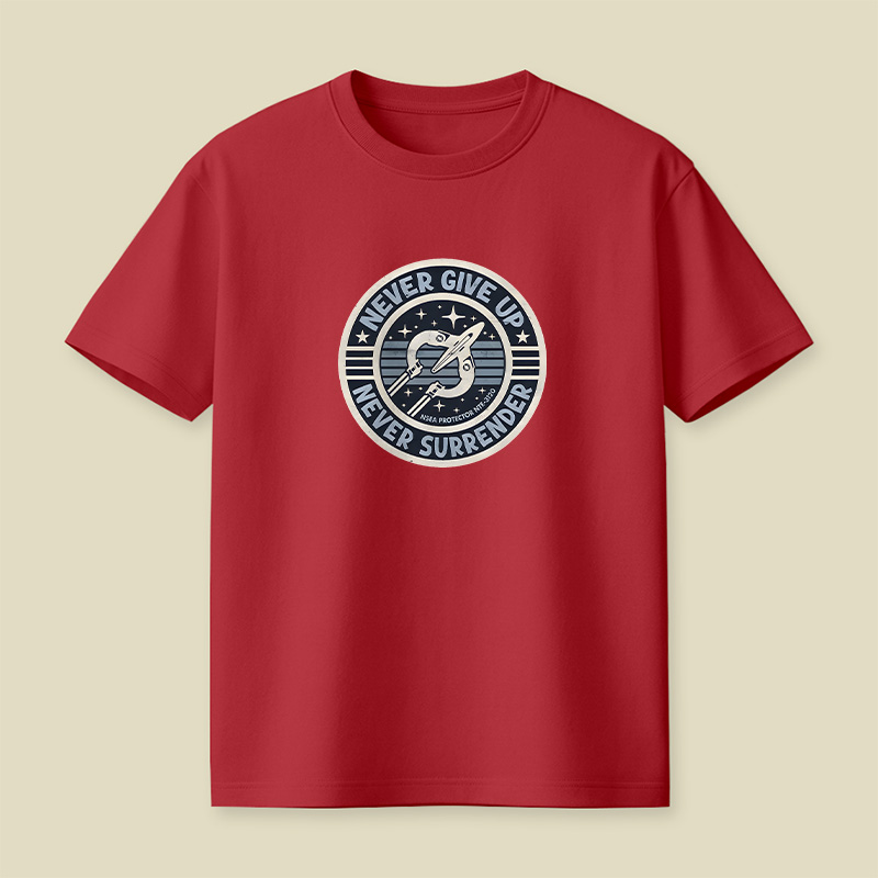 Never Give Up Never Surrender Playful T-Shirt
