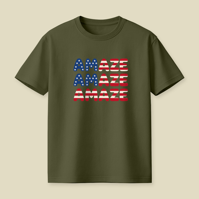 American Flag Space Rescue Playful T-Shirt