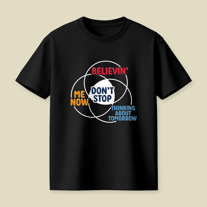 Don't Stop Venn Diagram Playful T-Shirt