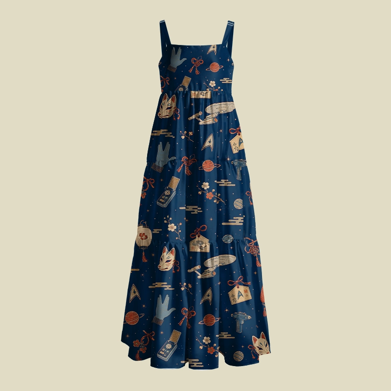 Voyage Of The Stars Playful Maxi Dress