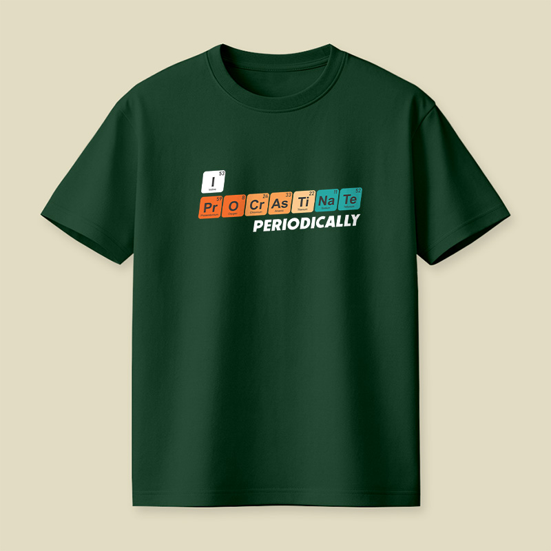 Periodic Table Procrastinate Playful T-Shirt