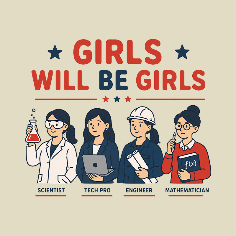Girls Will Be Girls Playful T-Shirt