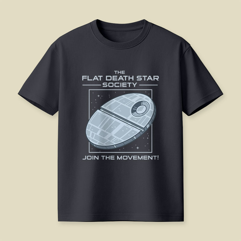The Flat Death Star Society Playful T-Shirt