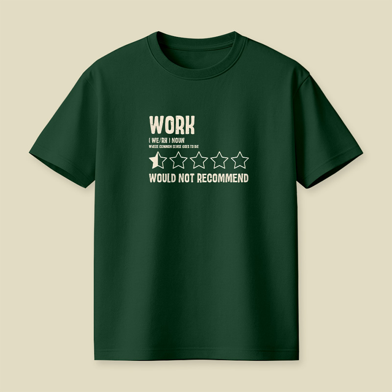 Work One Star Review Playful T-Shirt