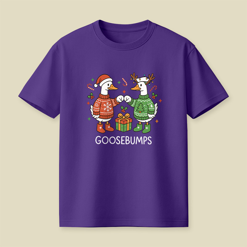 Goosebumps Geese Pun Christmas Playful T-Shirt