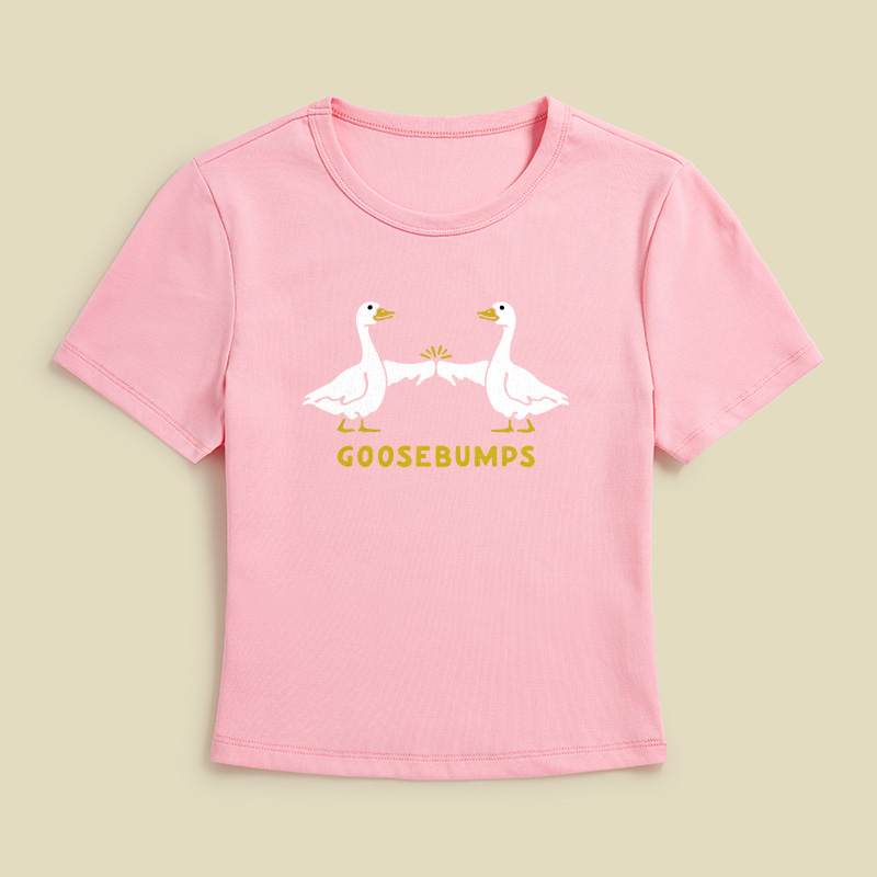 Goosebumps Geese Pun Geek Baby Tee