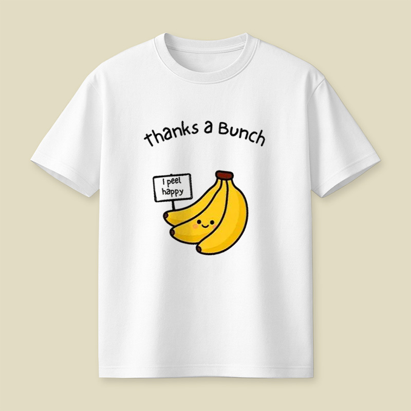 Thanks A Bunch Cute Banana Pun Playful T-Shirt