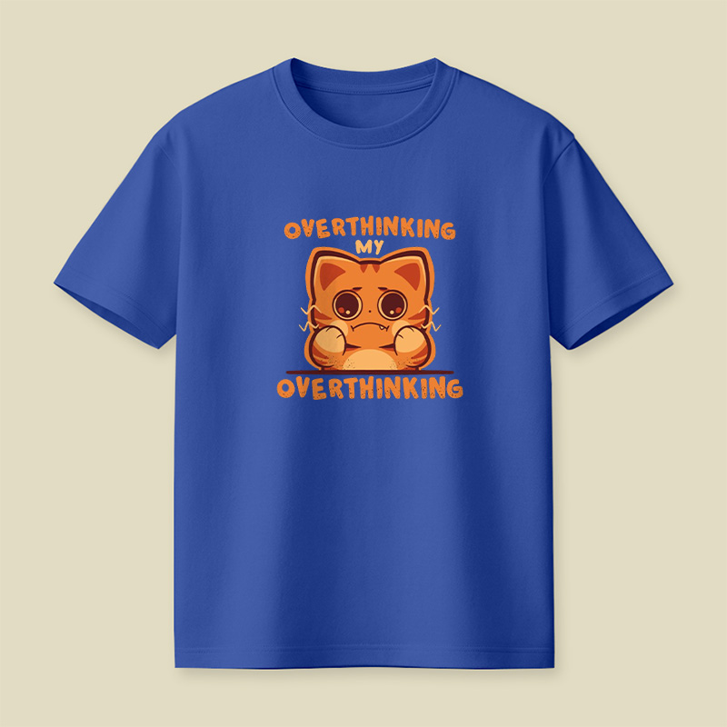 Overthinking Cat Playful T-Shirt