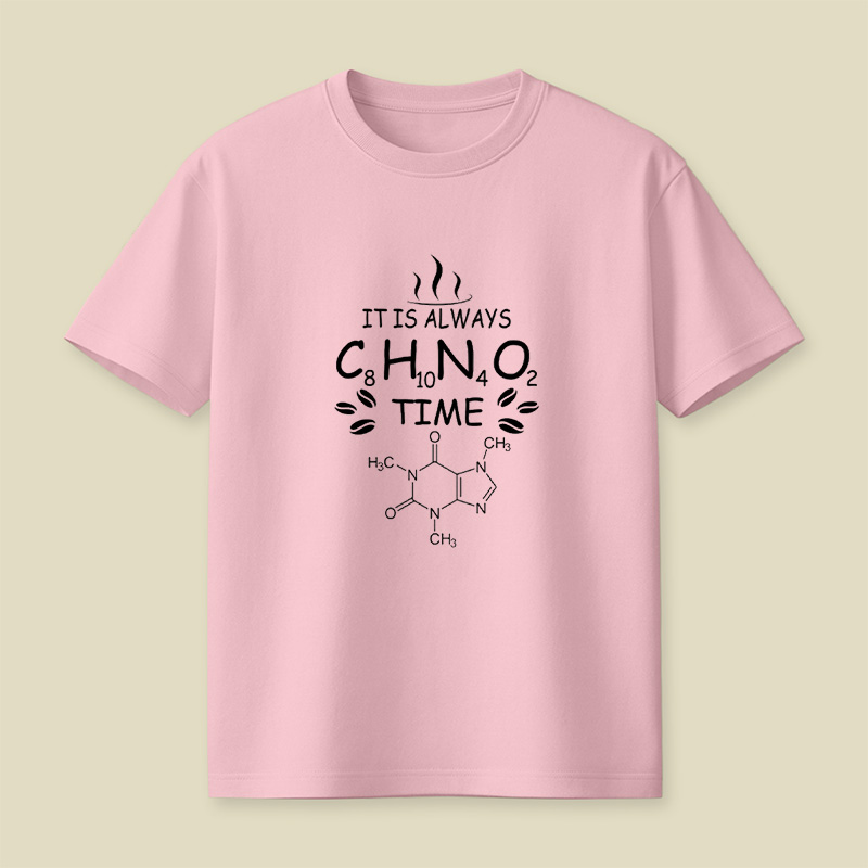 Caffeine Molecule Time Playful T-Shirt