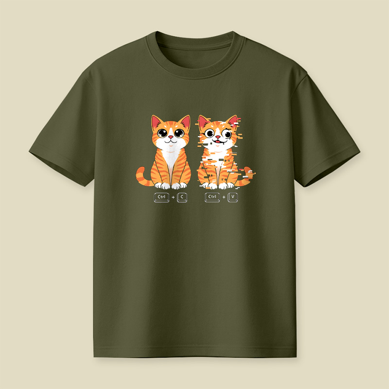 Ctrl C Ctrl V Cat Playful T-Shirt