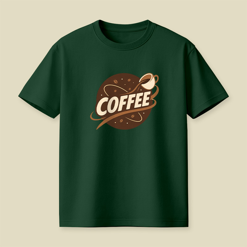 Retro Coffee Logo Playful T-Shirt