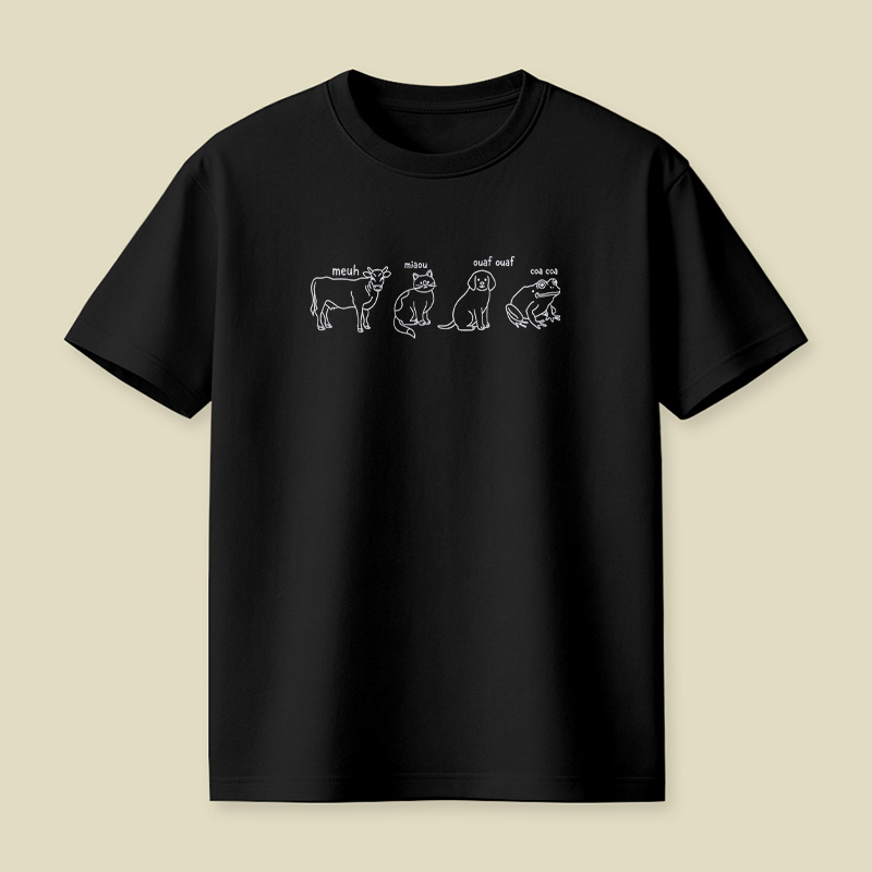 French Animal Sound Pun Playful T-Shirt
