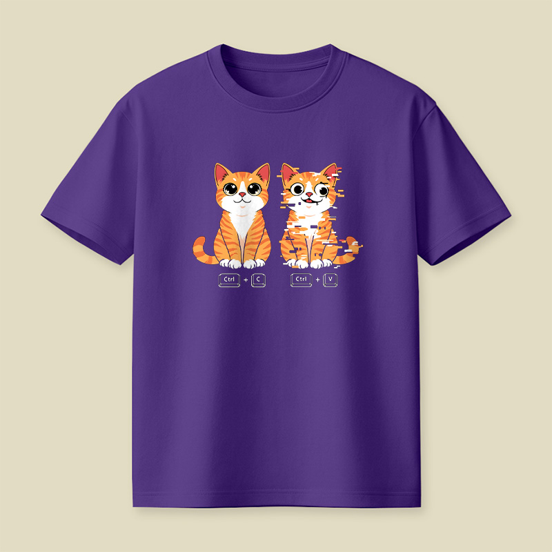 Ctrl C Ctrl V Cat Playful T-Shirt