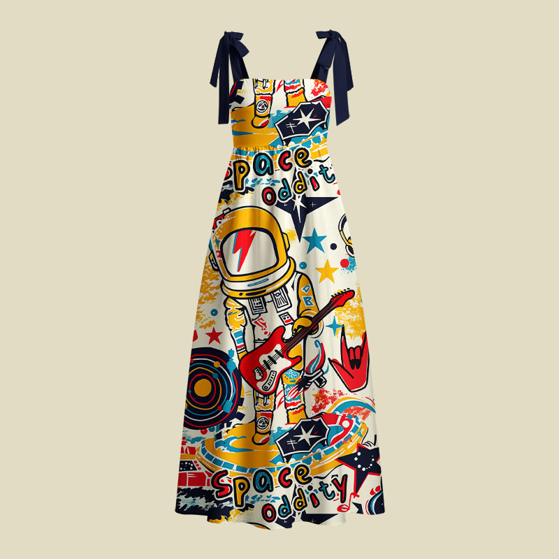 Space Oddity Playful Maxi Dress