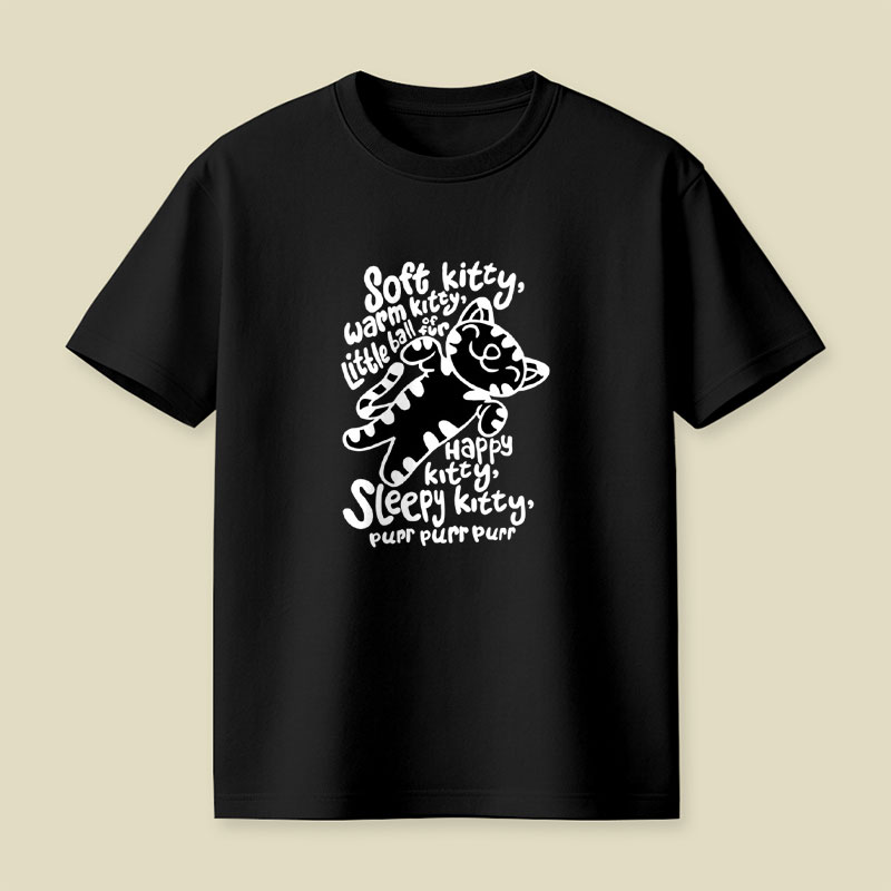 Soft Kitty Warm Kitty Little Ball Of Fur Playful T-Shirt