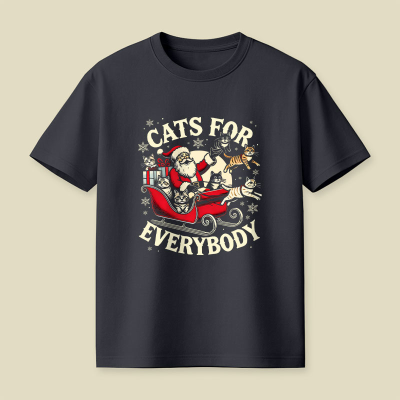Christmas Cat Santa Cat Lover Playful T-Shirt