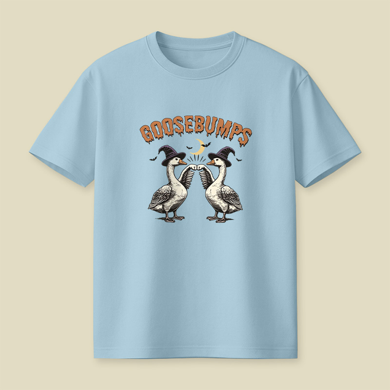Goosebumps Geese Pun Halloween Playful T-Shirt