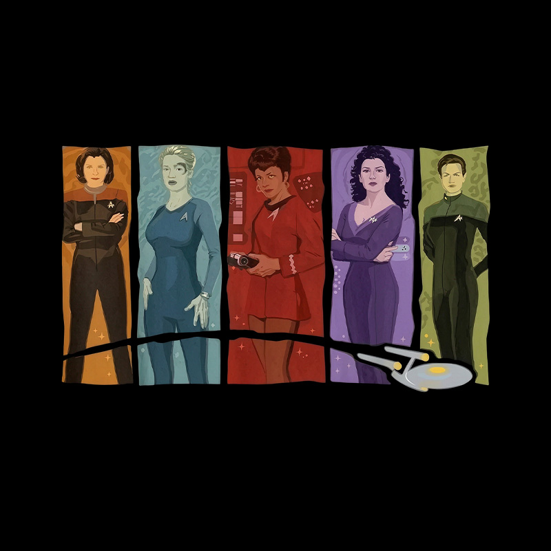 Legendary Space Heroines Playful T-Shirt