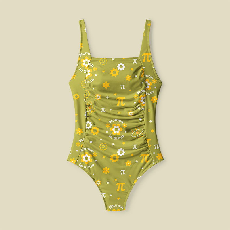 Women in Stem Tummy Control One Piece Swimsuit