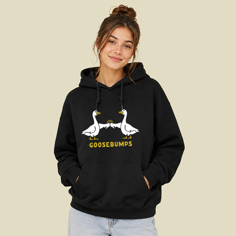 Goosebumps Geese Pun Geek Hoodie
