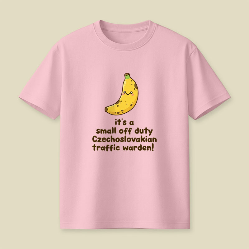 Small Off Duty Traffic Warden Banana Playful T-Shirt
