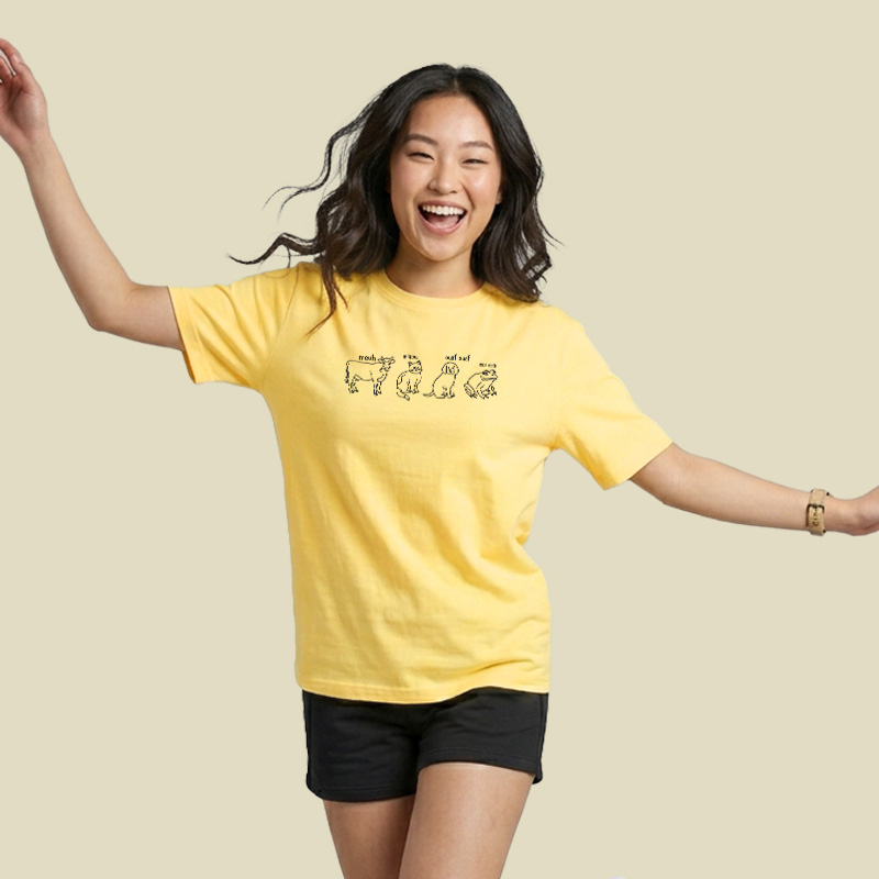 French Animal Sound Pun Playful T-Shirt