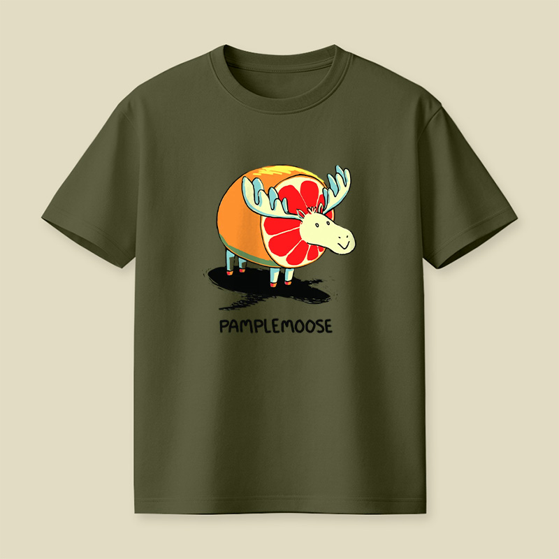 Pamplemoose Grapefruit Moose Pun Playful T-Shirt