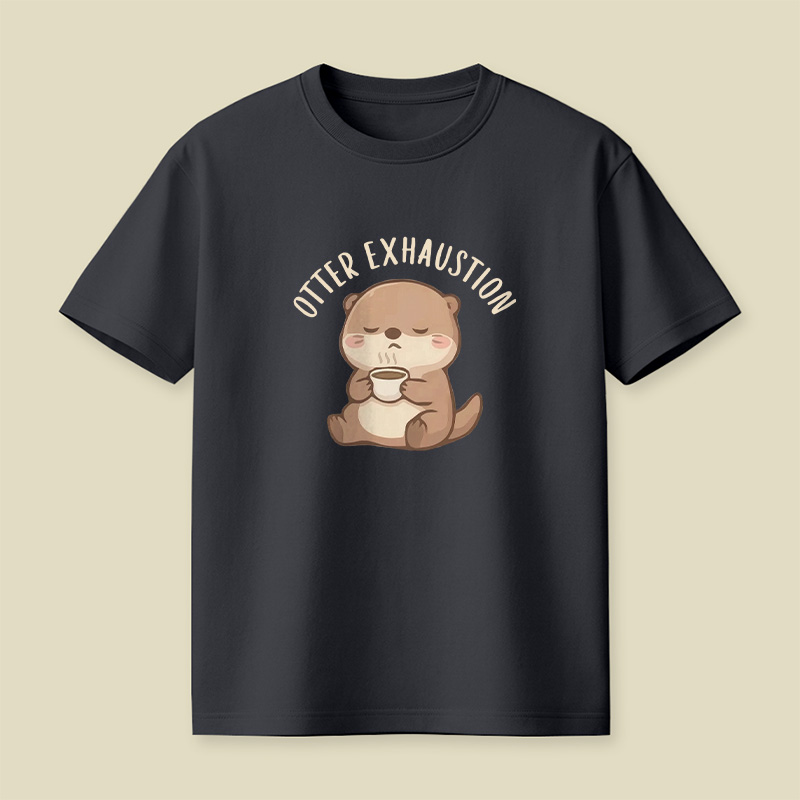 Otter Exhaustion Cute Animal Playful T-Shirt