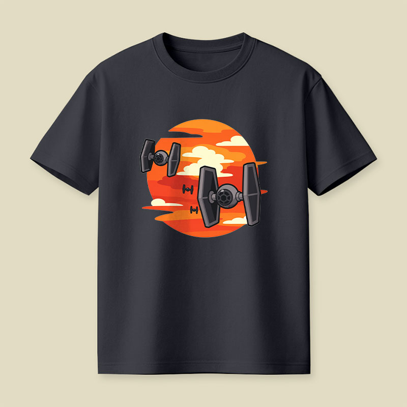 Ride Of The Tie Fighters Playful T-Shirt