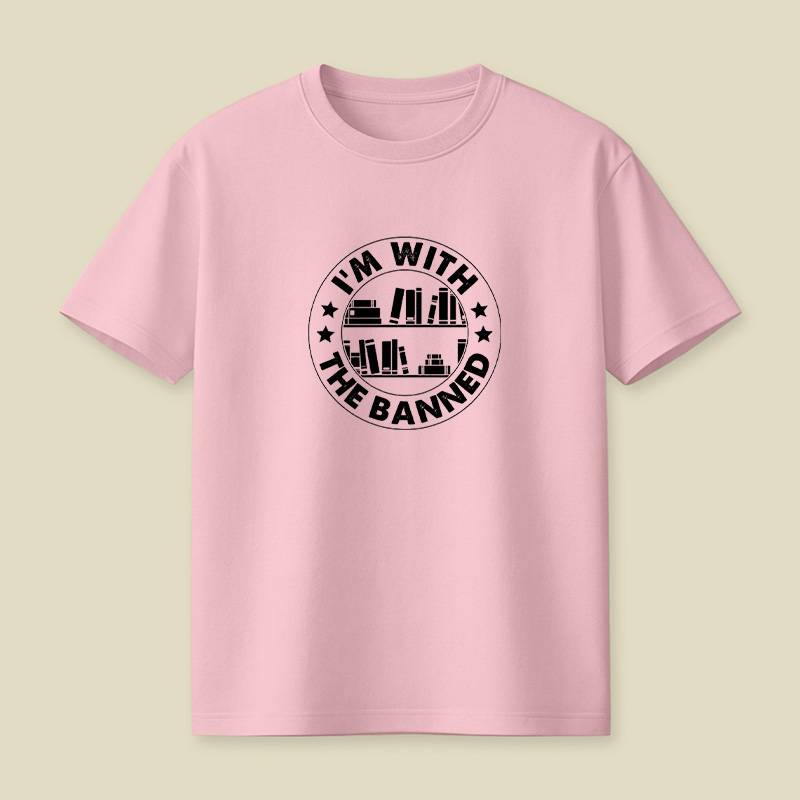 I Am With The Banned Reading Book Playful T-Shirt