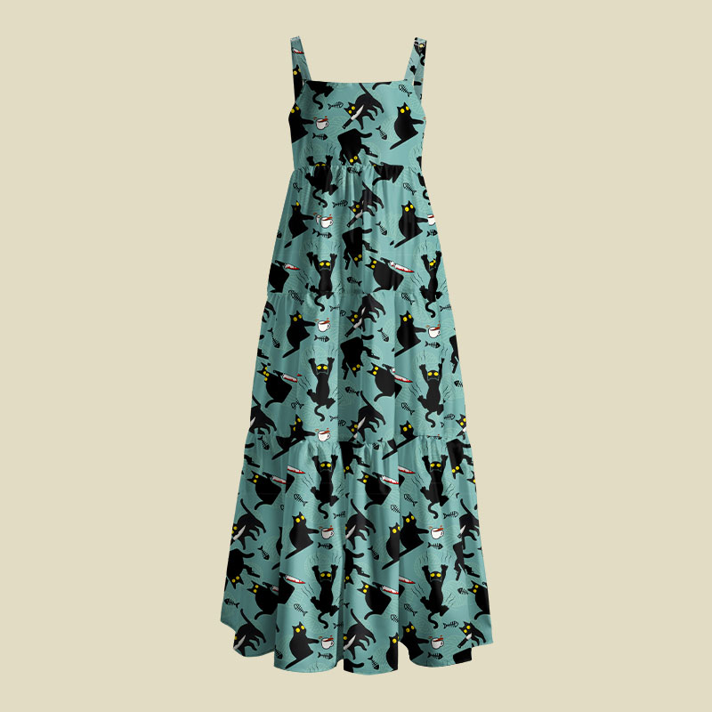 Naughty Kitten Playful Maxi Dress