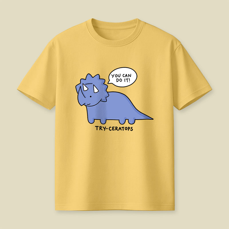 Try-ceratops Playful T-Shirt