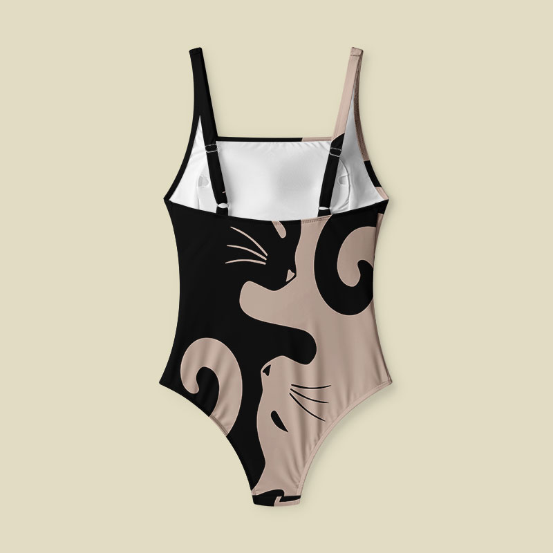Cats Rule Tummy Control One Piece Swimsuit