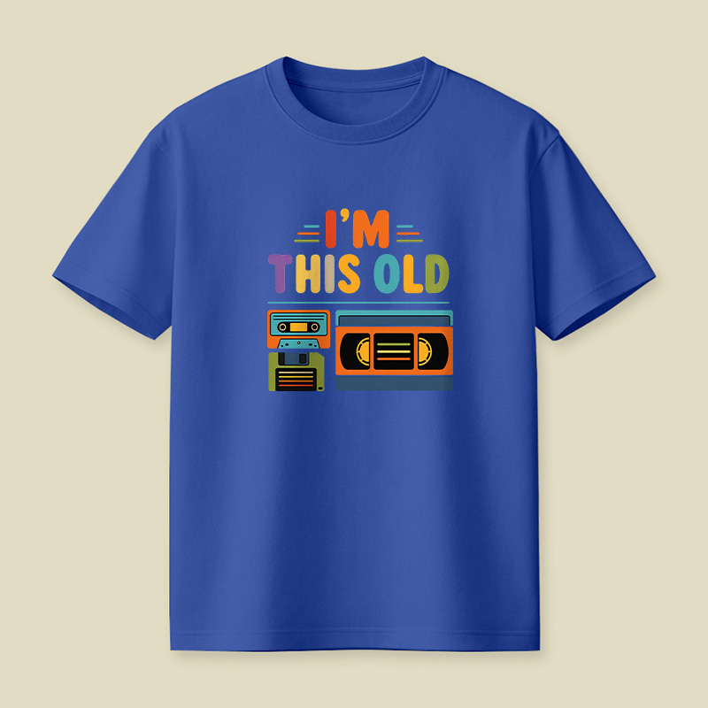 I Am This Old Retro Tech Nostalgia Playful T-Shirt