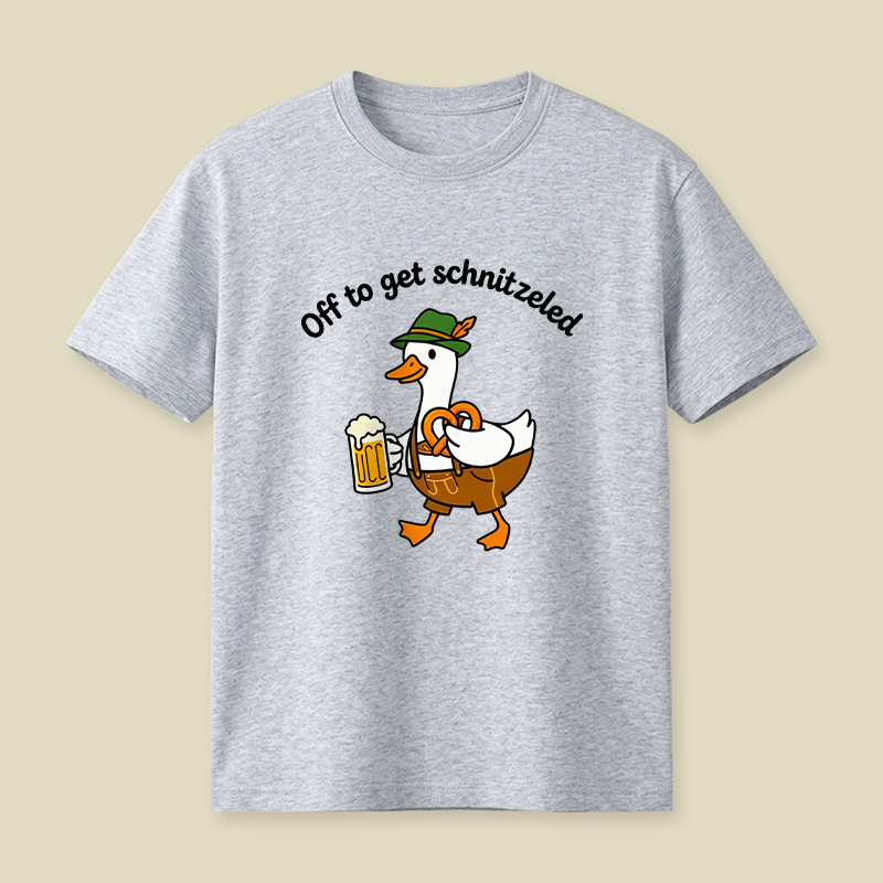 Off To Get Schnitzeled Geek Playful T-Shirt